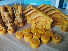 lesní,pastovaný med, svíčky, betlémy ozdoby z včelího vosku - 2