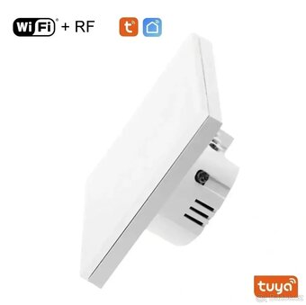 Dvoutlačítkový dotykový WiFi vypínač bez "nuly" - Tuya + R - 2
