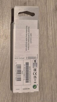Sluchátka Sony MDR-EX15AP bílé, nové - 2