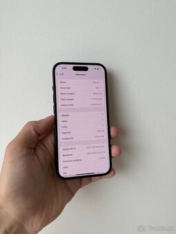 APPLE IPHONE 15 256GB ČERNÝ-BATERIE 99%-ZÁRUKA - 2