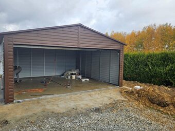 Plechová garáž 5,8x6m - 2