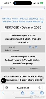 Fesťáček rodinná vstupenka Ostrava 12.7. 2025 - 2