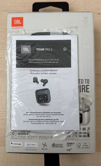 Prodám bezdrátová sluchátka JBL Tour Pro 2 bílá - 2