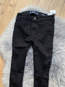 Nové dámské trhané skinny džíny Hollister XS - 2
