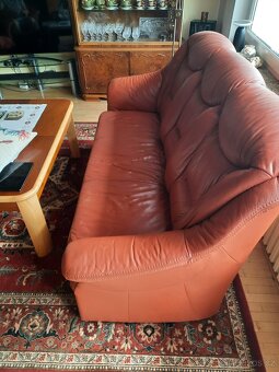 Použítá kožená sedací souprava - 2