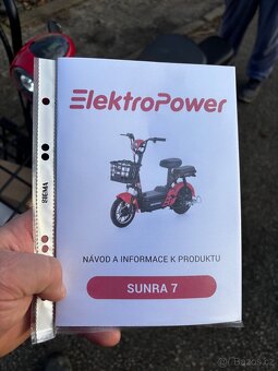 Prodám elektrický skútr elektropower sunra 7 - 2
