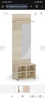 Věšáková stěna s botníkem 60cm - 2