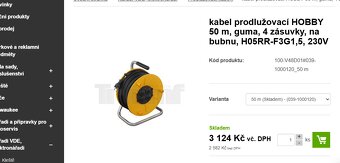 Prodlužovací kabel 50m - 2