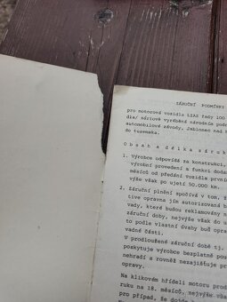 Záruční list, servisní šek, serviska Liaz 100 - 2