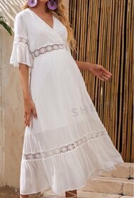 tehotenske bílé šaty - 2