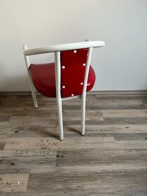 Červená židle art deco / Brusel / retro - 2