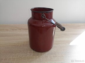 Starožitná smaltovaná bandaska 2l - 2