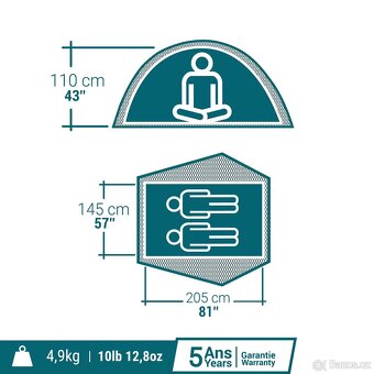 Quechua stan pro 2 osoby - samorozkládací - 2