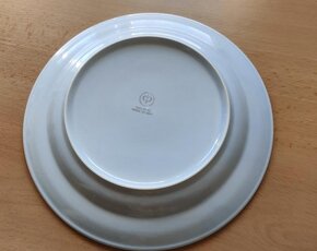 Mělký retro talíř COLDITZ s modrotiskem - 2