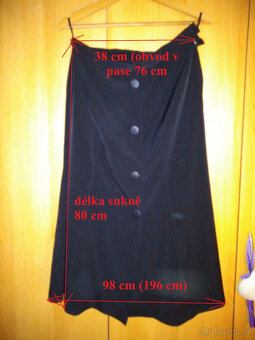 Černá sukně s knoflíky - 2