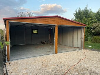 Plechová garáž 6x6m - 2