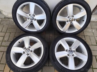 ALU 5x112 r17 VW + 225/45/17 - PĚKNÁ SADA - 2