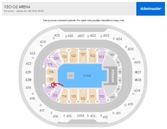 YZOMANDIAS O2 ARENA lístky vedle sebe - 2