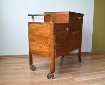 Pojízdný barový, servírovací stolek - Art deco - 2