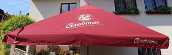 Hospodský slunečník Nový potah Gambrinus 3,5x3,5m - 2