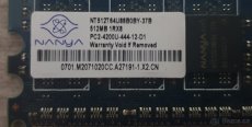 paměti - DDR2,DDR3; 512 MB - 2 GB - 2
