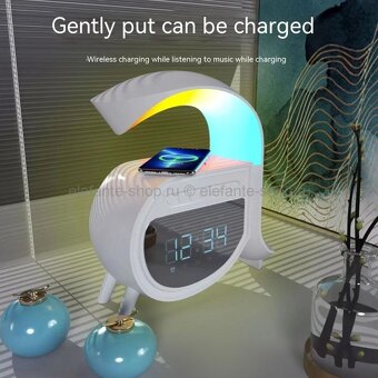 RGB svítidlo s Bluetooth reproduktorem a 15W bezdrátovým nab - 2