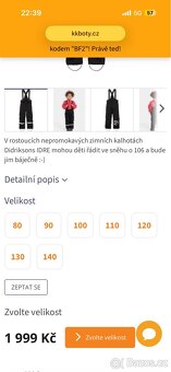 Dětské zimní kalhoty Didriksons Idre černé vel. 80 - 2