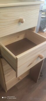 Komoda úzká 5 zásuvek masiv - 2