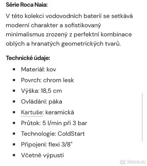 Umyvadlová baterie Roca - 2