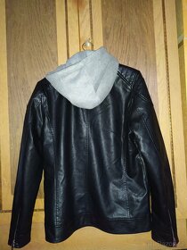 Kožená bunda, černá, velikost M - 2