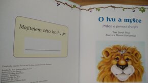 Dětská kniha, pohádka O lvu a myšce - Lev a myška - SLEVA - 2