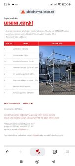 Věž z modulového lešení Layher allround prac. výška 5,5m + - 2