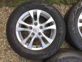 4ks letní alu kola Toyota 195/65/15 Continental 4x4mm - 2