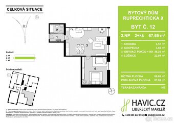 Prodej bytu 2+kk, 67,69 m2, Liberec XIV-Ruprechtice - 2