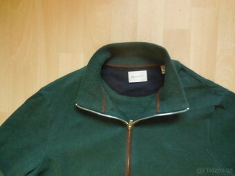 pánská Gant zelená khaki mikina zip XL - 2