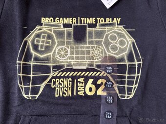 NOVÁ mikina Gamer, vel. 146/152 (10-12 cm). - 2