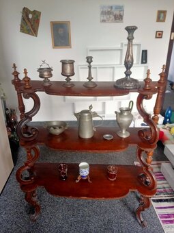 Hodiny Biedermeier , etažérka - 2