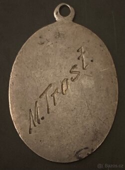 Stříbrná smaltovaná madonka -přívěsek - 2