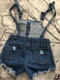 Dámské riflové laclové kraťasy vel. L NOVÉ - 2