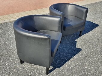 IKEA 2x zánovní křesla křesílka ekokůže - 2