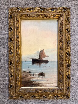 Obraz – loď na moři (30 × 45 cm) - 2