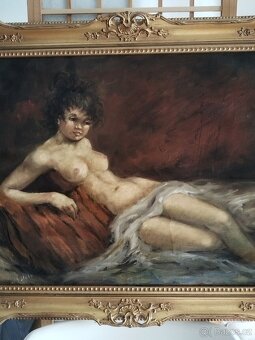 obraz DÍVENKA, akt, olej, Karel V. Skála - 2