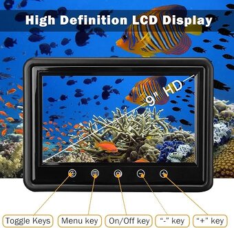 Podvodní rybářská kamera10 palcový LCD monitor vyhledávač ry - 2
