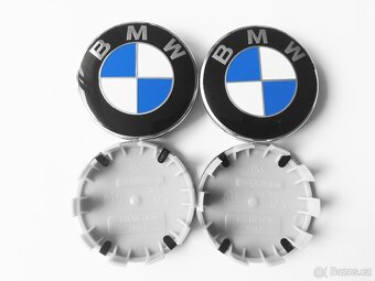 BMW - středové modro-bílé pokličky 68mm / 56mm - 2