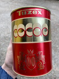 Retro plechovka cacao z Tuzexu NEOTEVŘENÁ - 2