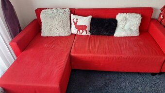 Rohová rozkládací sedačka Ikea s úložným prostorem - 2