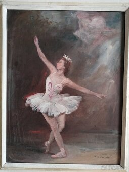 obraz BALETKA, olej, sign. K. K. Farský - 2