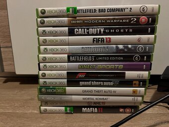Xbox 360 + ovladač, kinect, 13her - 2