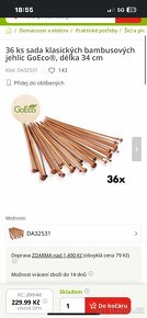 Sada 36 ks bambusových jehlic - 2