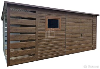Zahradní domek + přístřešek 1x3m - 4x3m - 2